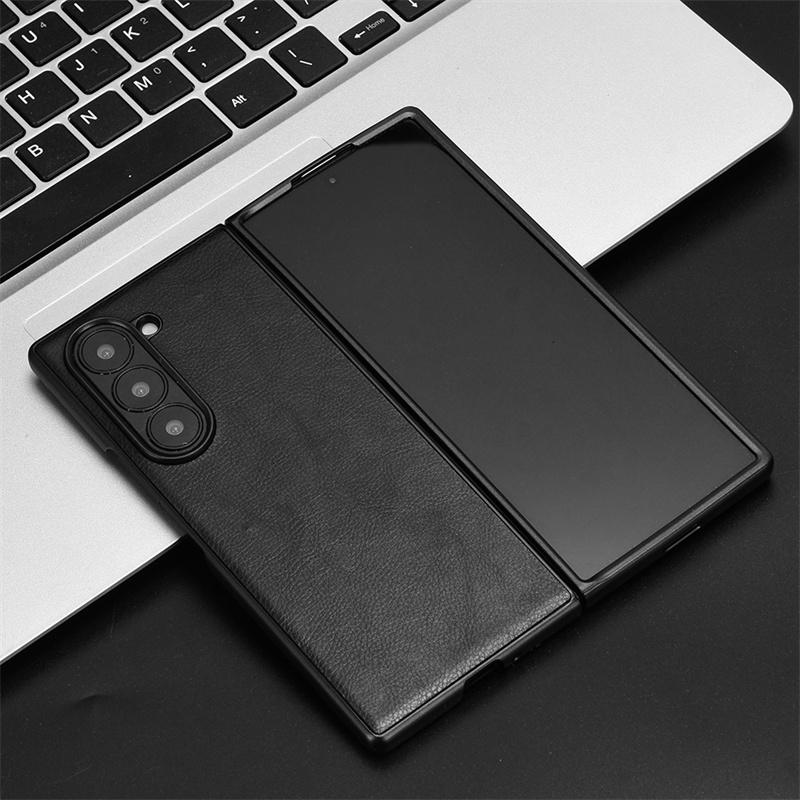 For samsung galaxy z fold6 5g phone case lychee phone case bumper rear shock case galaxy z fold5 4 3 2folding case