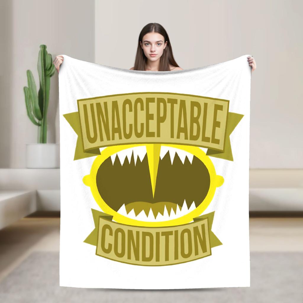 Lemongrab Unakzeptabel Flanelldecke Frühling Warm Weich Überwurfdecke für Kinder Erwachsene Heimdekoration Grafische Tagesdecke Sofabettbezug
