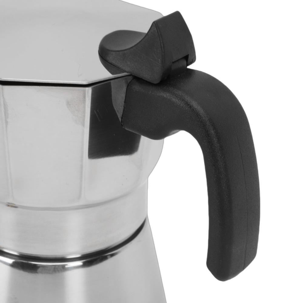 Stainless Steel Stovetop Coffee Maker 3/6 Cups Capacity Stovetop Espresso Maker For Camping