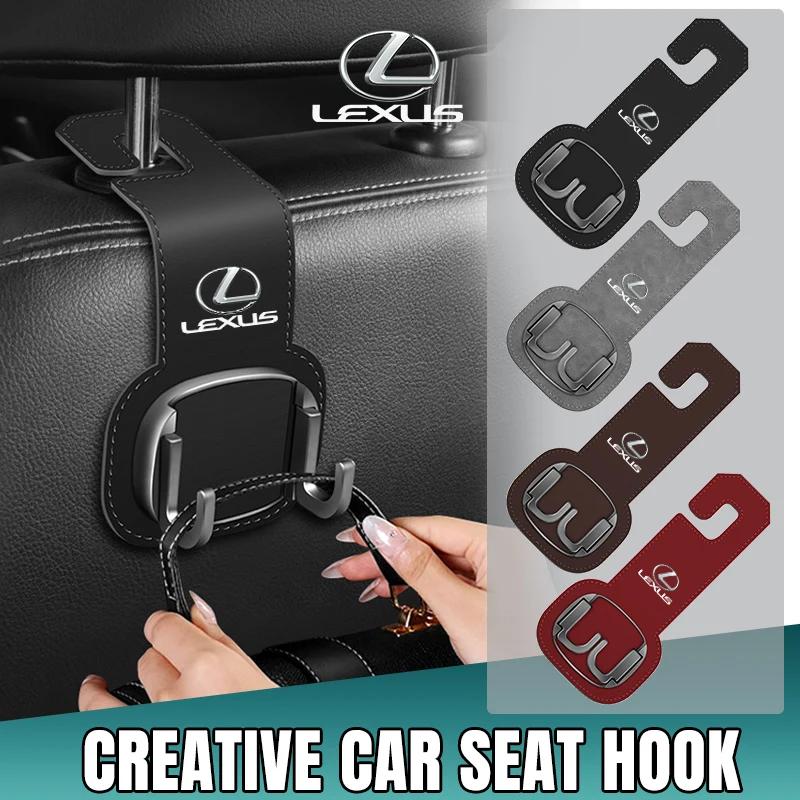 Car Headrest Hook Premium Suede Rear Seat Hanging Dual Hook For Lexus GS IS LS500h ES260 ES300h RX350h NX260 UX260 LM LC RZ450e