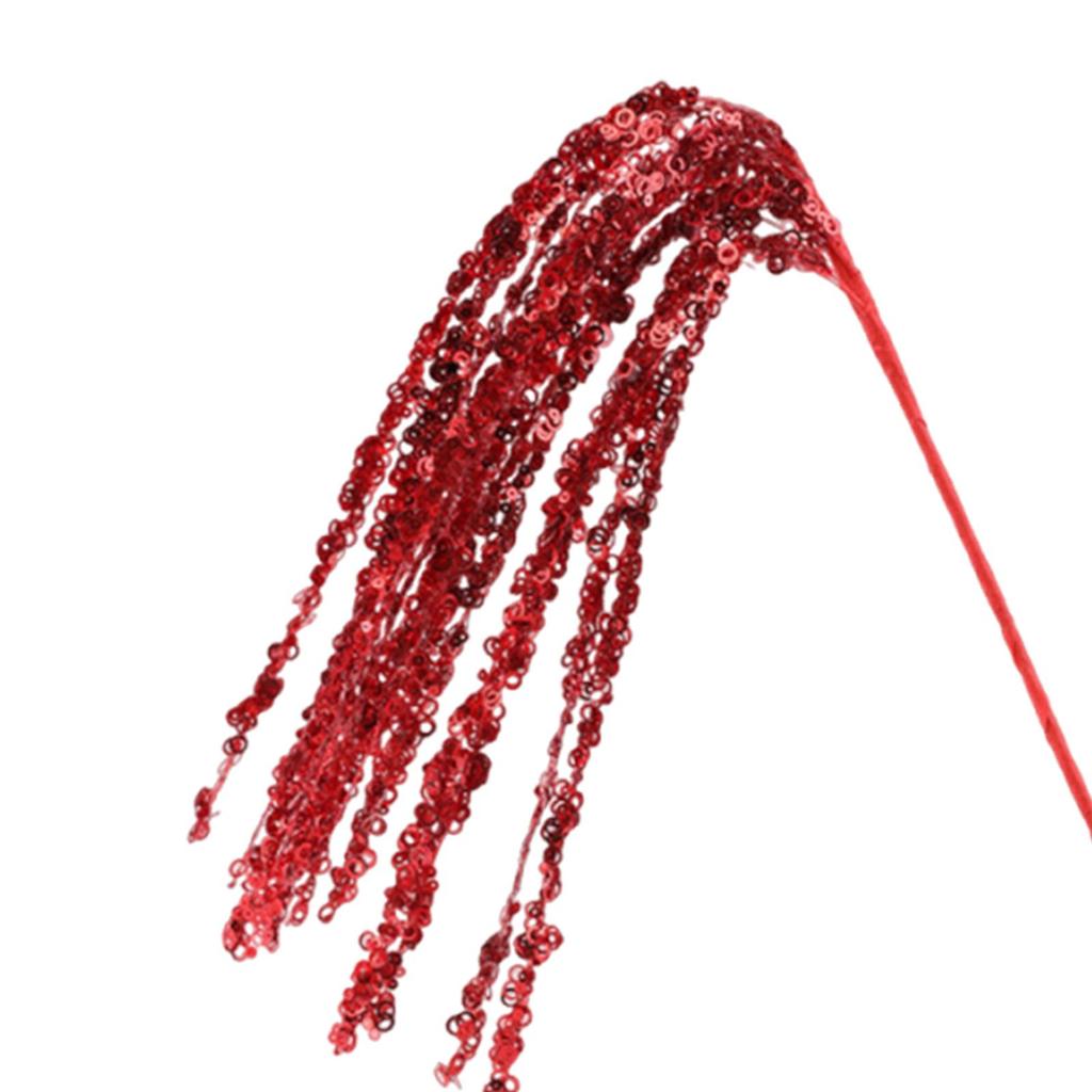 Glittery Faux Branches Artificial Floral Grass Pick for Vase Decoration Christmas Table Centerpiece Home Decor