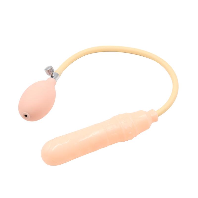 Inflatable Expanding Butt Plug and Penis Masturbator for Women - Anal Dilator and Expander Sex Toy