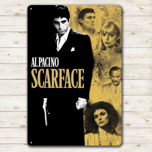 Scarface Al Pacino Movie Metal Poster Tin Sign xcm Plate 20x30cm(7.8x11.8inch)