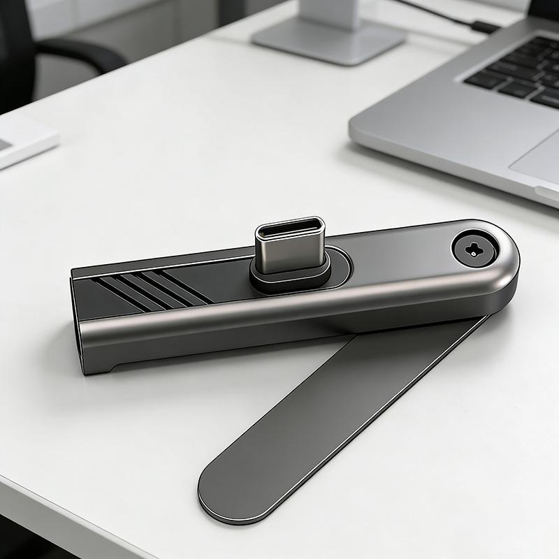 

240W Usb C To Usb C 360° Rotating Bracket Adapter Type C Fast Super Charging Phone Cable Stand Adapter For Phone чёрный