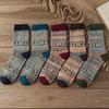 Men's Retro Ethnic Style Mid-Calf Warm Socks - Japanese Trend for Fall/Winter