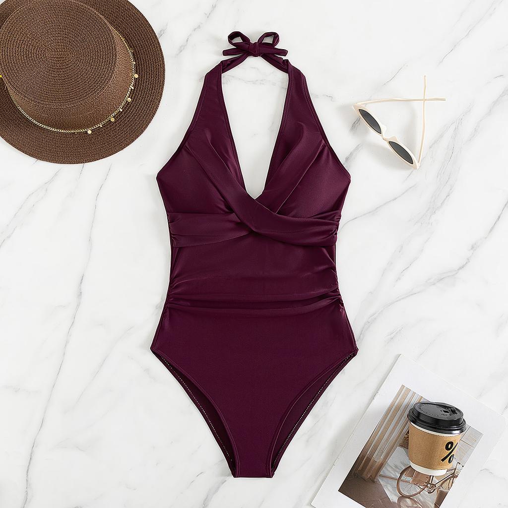 New swimsuit women's fashion bikini European and American onesie sexy one-piece beach swimsuit swimsuit