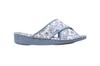 Pansy 9304 Indoor Slippers with Floral Size Blue Women's Hand-Knitted Print, Small,