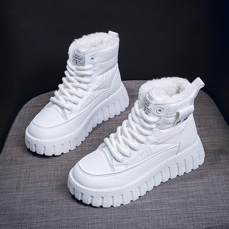 Fashion New Solid Color Fashion Women's Shoes Winter Thick Sole Anti Slip Warm Sports Shoes Comfortable Casual Daily Simple Ankle Boots