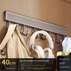 Space Aluminum Wall Hook Set With Strong Adhesive No Drilling Suitable For Bathroom And Closet Storage