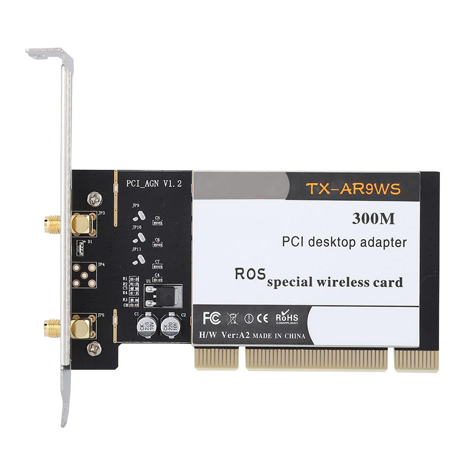 

AR9220 300M PCI Настільний ПК Дводіапазонна 2,45 ГГц Бездротова мережева карта