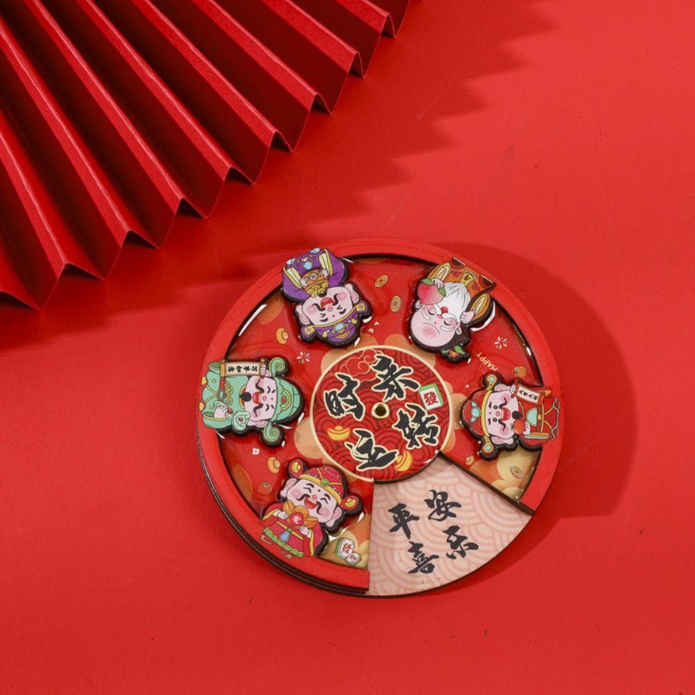 Traditional Wealth God Fridge Magnets Woodwork 2025  New Year Fridge Magnets  Refrigerator