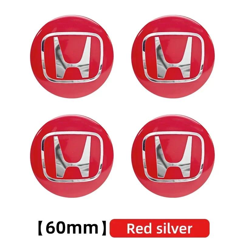 4 ks 56/60/65mm Středová krytka náboje kola pro vozy Honda Znakový emblém Samolepka pro Honda Civic Accord CR-V Fit HR-V Odyssey Autopříslušenství