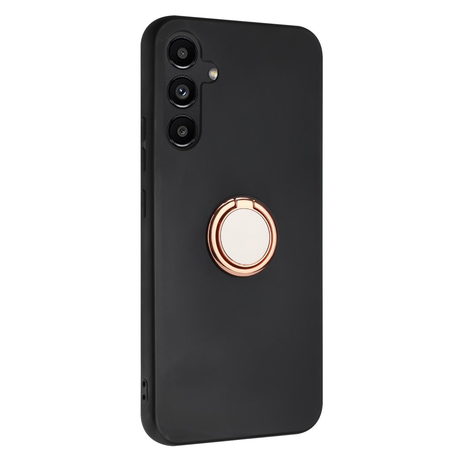 

For Samsung Galaxy A26 5G Matte Case Ring Kickstand Soft TPU Phone Cover Rose Gold