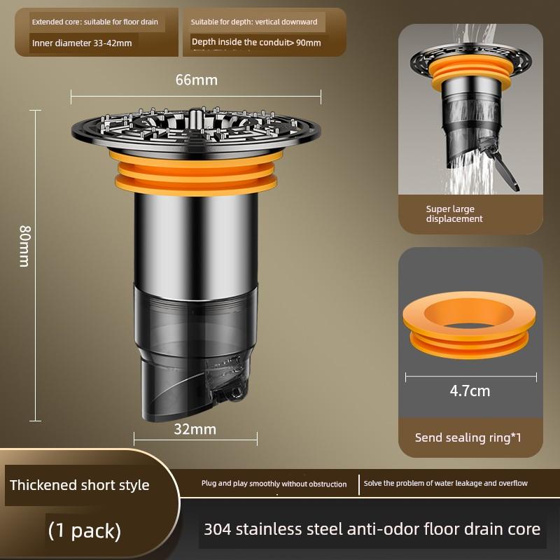 Sewer Pipe Breakage Repair, Extended Drain Core, Anti-Odor Bug Prevention, Bathroom Water Leakage, Stainless Steel Extension Pipe, Universal