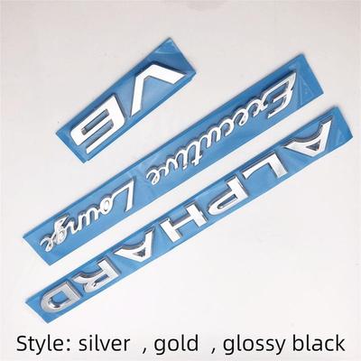 For Executive Lounge ALPHARD V6 Trunk Tailgate Car Standard Emblem Badge English Tail Mark Post-label Mark