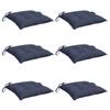 Chair Cushions 6 Pcs. Navy Blue 50 X 50 X 7 Cm Oxford Fabric