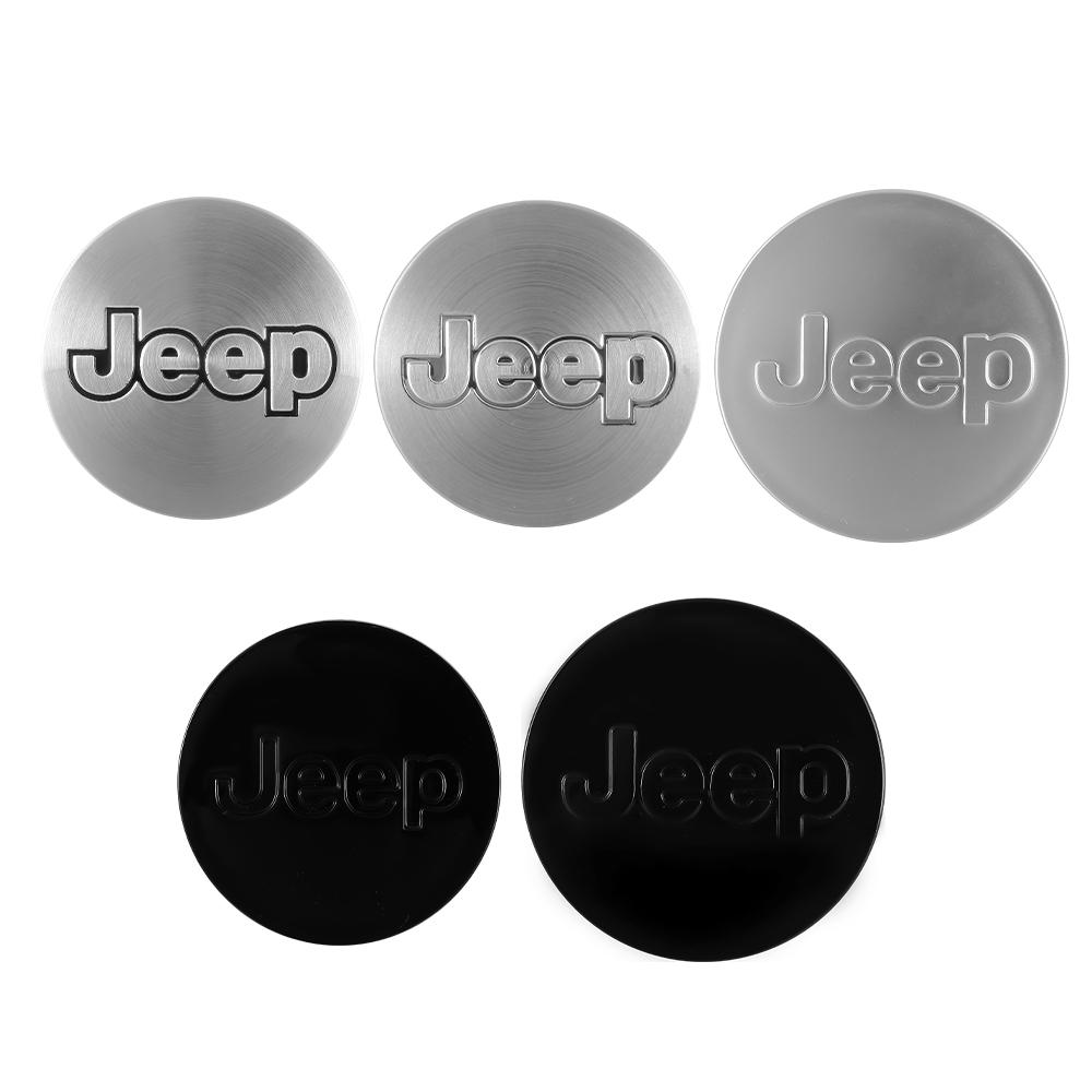4 Pièces 55mm 64mm Cache-Moyeux Logo Jeep Cache-Centre de Roue de Voiture Pour Jeep Grand Cherokee Wrangler JK Gladiator Compass Renegade Patriot