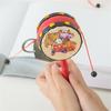 Chinese Spin Rattle Drum Traditional Style Hand Rattle Bell Beginners Monkey Drum  Music Toys
