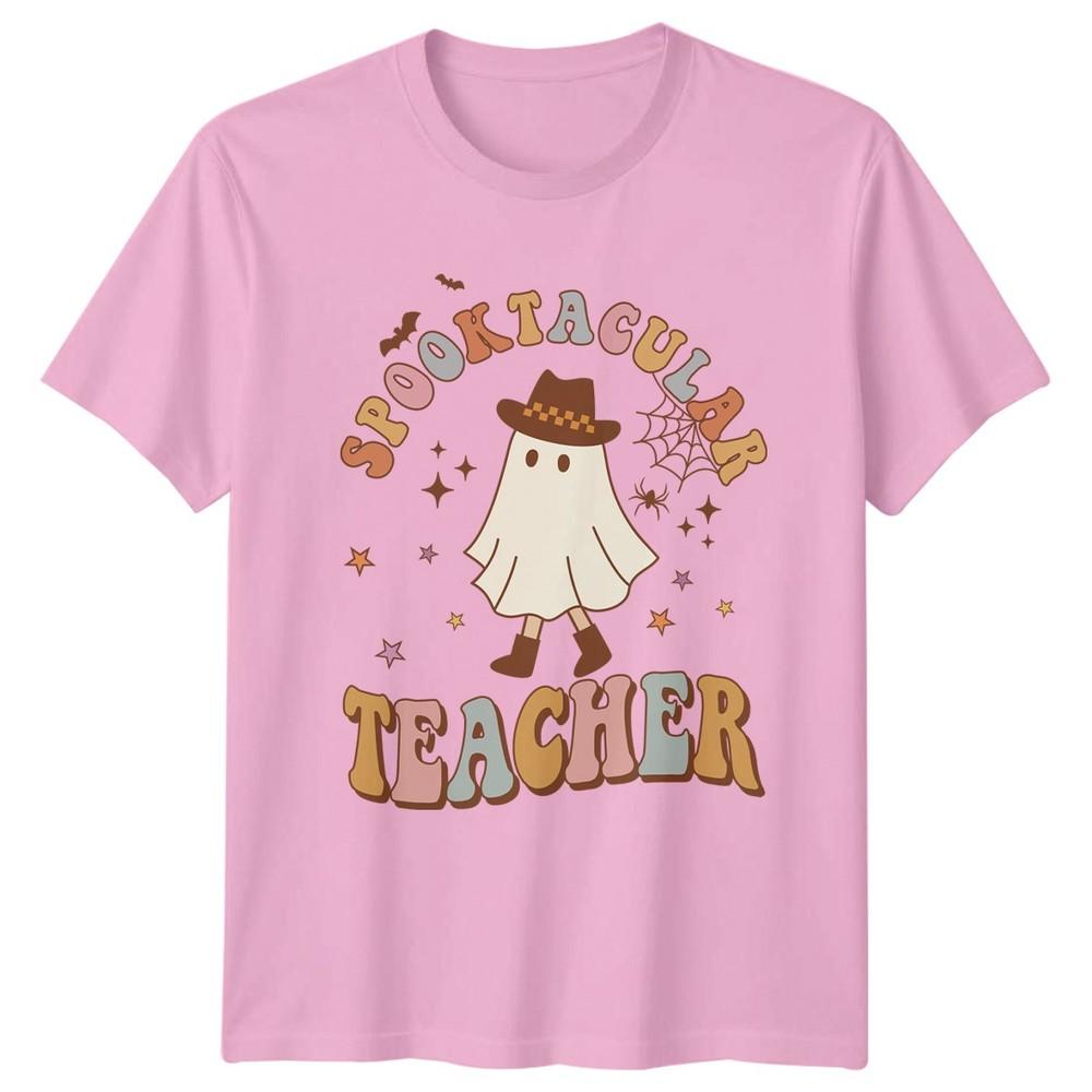 Spooktacular Teacher Unisexs TShirt Retro Halloween Teaching Halloween Gift