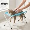 Cat Nail Trimming Holder Pet Grooming Hammock with Stand, Folding Table, Mesh Dog Washing Station for Cats Dogs Portable Bathing