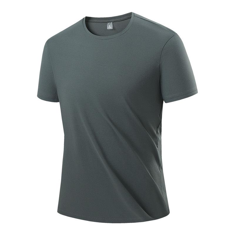 

New Summer Quick-Dry Breathable T-shirt: Custom Round Neck, Solid Color, Short Sleeve, High Quality Workwear S