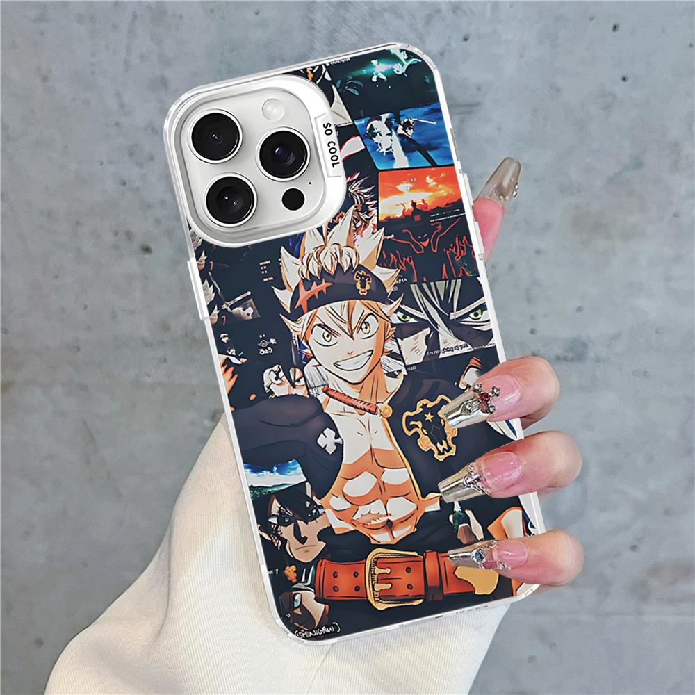 Black Clover Phone Case For IPhone 16 15 14 13 12 11 Pro Max X XR XSMAX 8 7 Plus Matte Shockproof Back Cover