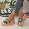 Mode Damen Hausschuhe Trend Plateau Sandalen Sommer Leichte Slipper für Damen Neu Strand Casual Böhmische Hausschuhe Pantoletten Damen