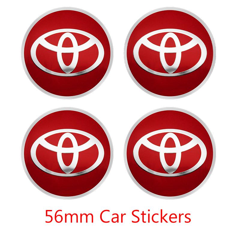 20Pcs 56mm Toyota Car Wheel Hub Center Cap Emblem Badge Stickers For Corolla Avalon Supra Yaris Prado Prius Rav4 Camry Accessory