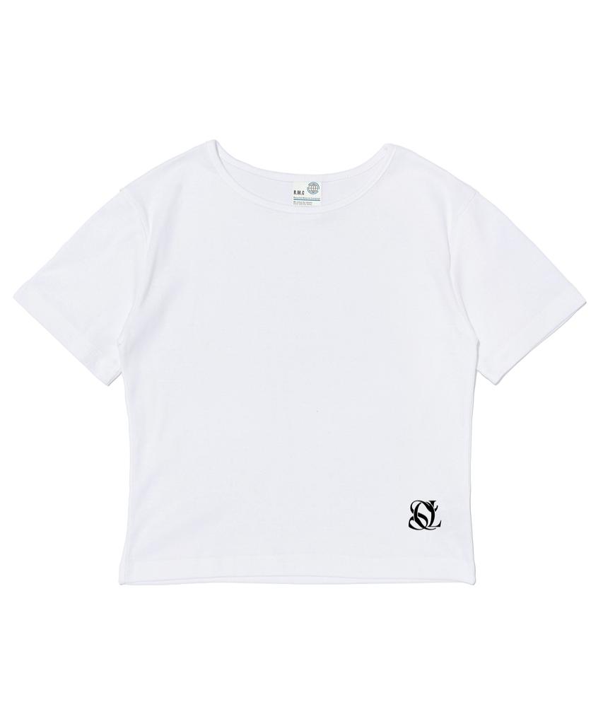 SEOUL APPAREL Side Seoul Logo Crop Short Sleeve T-Shirt (White)