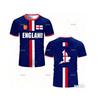 T-shirt Royaume-Uni Angleterre UK Football Maillot de Football Impression Drapeau 3D National CHEER Manches Courtes Entraînement Col Rond Uniforme de Sport Unisexe Hommes Femmes