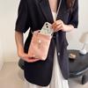 Pu Leather Small Square Bag Pearl Crossbody Bag Simple Shoulder Bag  Girls