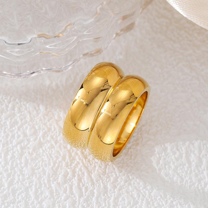 

Кольцо из титановой стали в европейском и американском стиле с двойным кругом — холодный стиль, широкое, гладкое, не выцветает, популярное среди знаменитостей в Интернете. Size 9