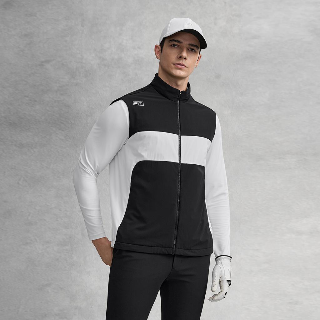 FILA Golf Series Fashion Simple Sports Casual Comfortable Woven Vest Men vest Deep-Black A11M615711FBK