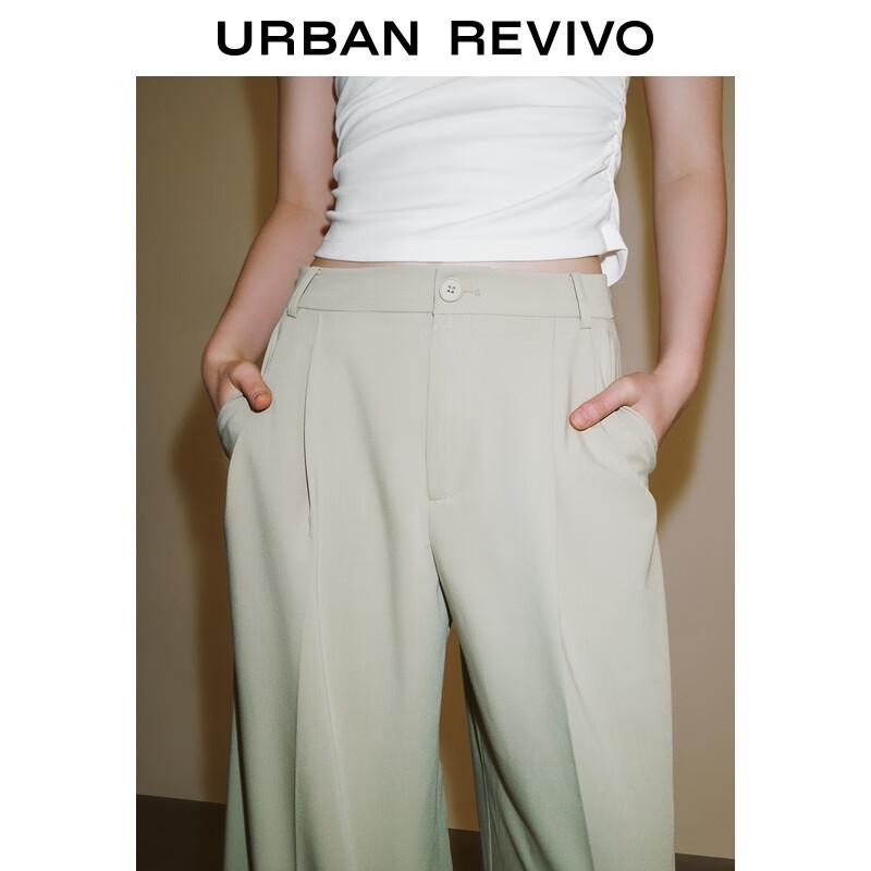 UR 2025 Damen Drapierte Weitbein-Pendlerhose