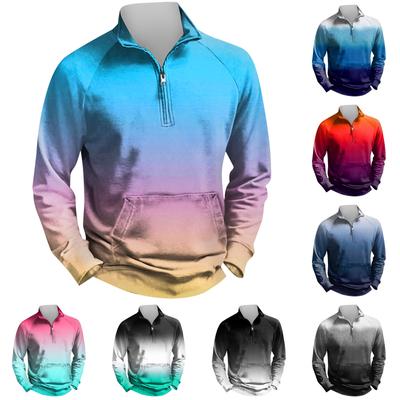 Men's Outdoor Vintage V-neck Button Long Sleeve Fashion Sports T-shirt