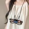 Cartoon Dachshund Leather Glasses Clip Hanging Neck Decorative Accessories Portable Cute Stylish Versatile Eyeglass Storage Gift