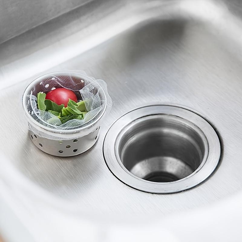 100-Pack Fabric Kitchen Sink Strainers - Disposable Food Waste Catcher Bags, Easy Drain Cleaner, Essential Kitchen Cleaning