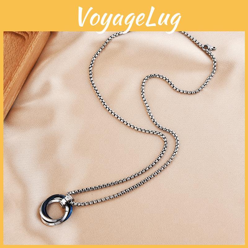 Trendy Titanium Steel Necklace For Men And Women With Minimalist Geometric Design Ideal For Casual Wear And Gifts