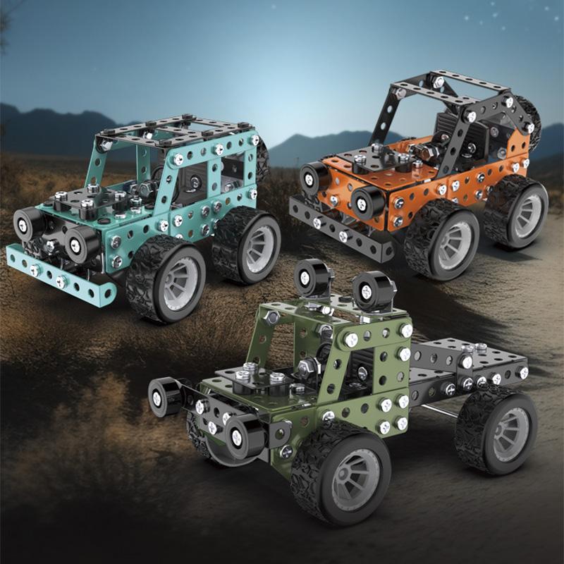 Children's Metal Assembled Toys Creative Off-road Vehicle Models Disassembly Assembly Splicing Engineering Vehicles Handmade Toy