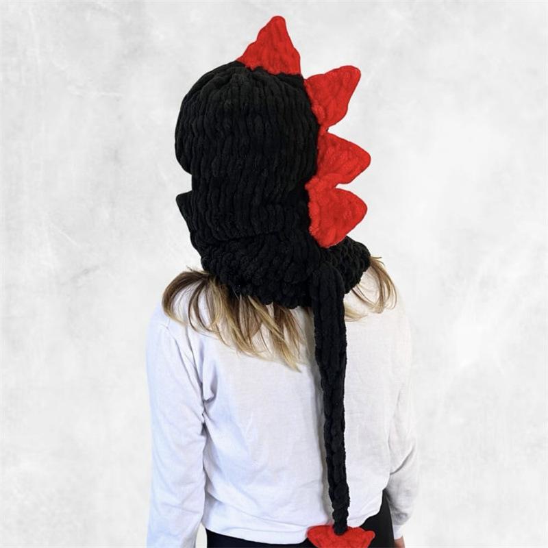 Neuer handgehäkelter Dreiecksschal im amerikanischen Stil mit personalisierten Bärenohren für Erwachsene mit Schnür-Kopftuch