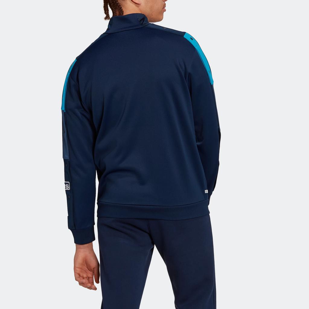 Adidas Originals Trefoil Re-Process Side Stripe Zip-Up Track Jacket Men Outerwear Blue HK7477