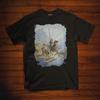 Gustave Dore Hemd Don Quijote und Sancho Aufbruch T-Shirt Berühmtes Gemälde Geschenk für Kunstliebhaber Literarische Kunst T-Shirt Gustave Dore Schwarzes Hemd