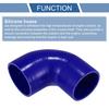 X AUTOHAUX 1pc Inner Diameter 70-80mm Length 90 Degree Blue Silicone Hose Silicone Tube