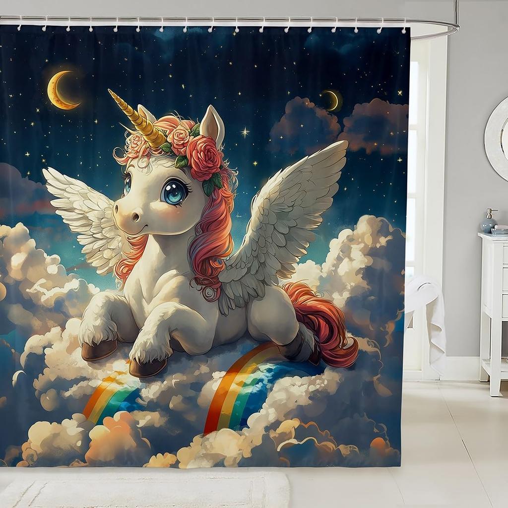 Cowboy Boots Woman Lshower Curtain Colorful Cowgirl Boots Bathroom Shower Curtain Sets,Stars Glitter Decorations Fabric Shower