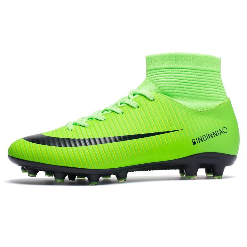 Football Shoes C Luo Assassin CR Shattered Nails Spikes High Top Student Game Training Shoes
