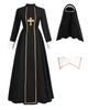 New Nun Cosplay Costume Halloween Role Play Gothic Sister Dress Set for Women Party