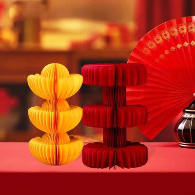 Chinese Year Honeycomb Centerpiece Party Favor Lightweight Table Decor Topper for Home