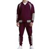 Conjunto de Fato de Treino Masculino com Capuz Outono Inverno 2025 Jaqueta com Zíper e Calças Conjunto de 2 Peças Roupa Casual Desportiva Conjuntos Masculinos