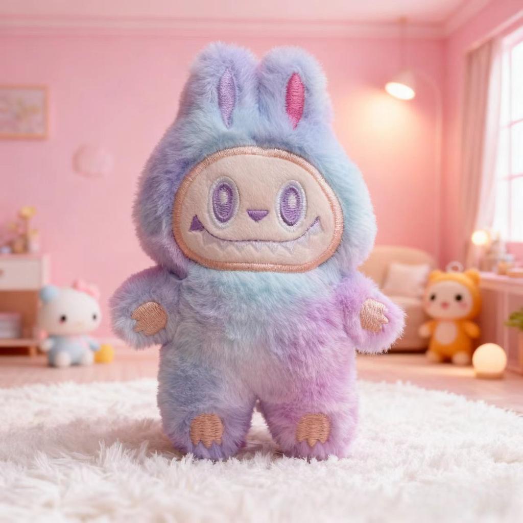 Cute La Cloth Squeezing Doll Pendant Cartoon Bubble Mate Keychain Pendant Grab Doll Machine Toy