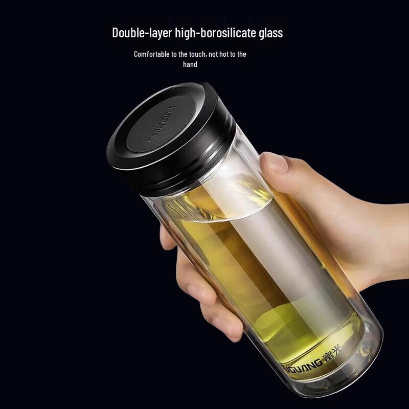Fuguang G1613-SP Double Wall Glass Tumbler with Tea Infuser